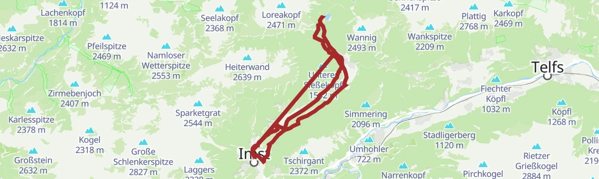 Route map: Gurgltal-Fernsteinsee-Runde